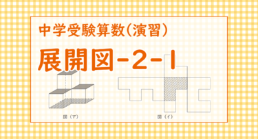 展開図-2-1（浦和明の星女子中学2014/立方体を3つ積んだ図形の展開図）