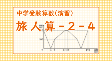旅人算-2-4（関東学院中学2022/移動する2人の距離がグラフで与えられている）