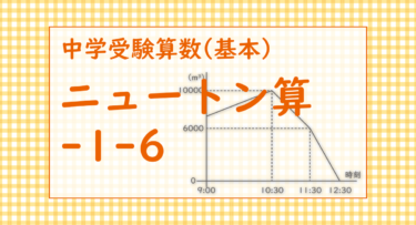 ニュートン算-1-6（神戸海星女子学院中学2022/変わった形のニュートン算）